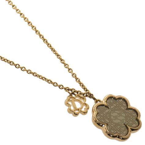 dior women necklace|Dior four leaf clover necklace.